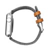 Apple Watch 42 mm Bracelet en tissu de luxe Noir Bracelet en tissu ...