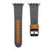 Apple Watch 42 mm Bracelet en tissu de luxe Noir Bracelet en tissu ...