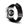 Apple Watch 38 mm Bracelet en cuir de luxe Noir