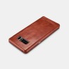 Samsung Note 8 Etui Rouge en cuir de luxe série Vintage bords courbés