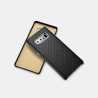 Samsung Note 8 Coque arrière en cuir véritable motif carré Rouge Co...