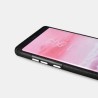 Samsung Note 8 Coque arrière en cuir véritable motif carré Rouge Co...
