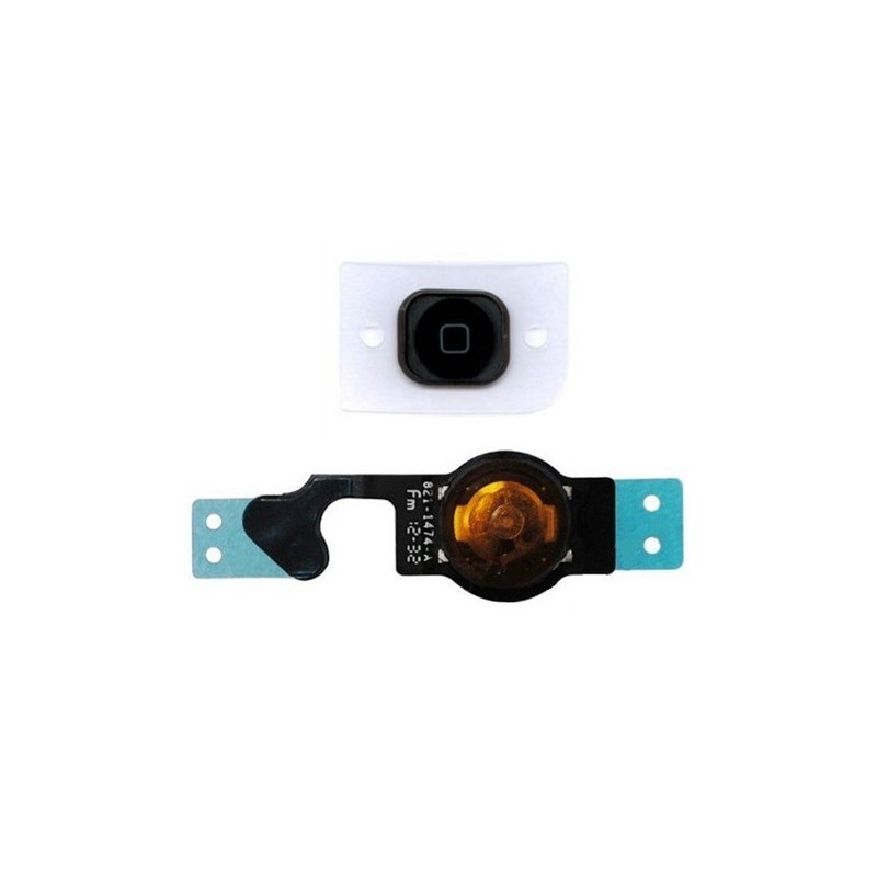 Bouton Home Complet Avec Nappe Pour IPhone 5S Noir - Pièce De Rechange Neuve Apple