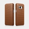 Samsung galaxy S8 Etui en cuir véritable Woven Pattern Noir Etui in...