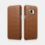 Samsung galaxy S8 Etui en cuir véritable Woven Pattern Marron