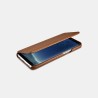 Samsung galaxy S8 Etui en cuir véritable Woven Pattern Cafe