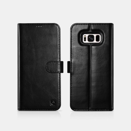 Samsung S8 Etui en cuir de luxe Detachable 2 en 1 Noir