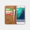 Google Pixel XL Etui en cuir véritable carte de crédit Rouge