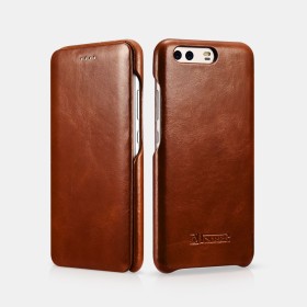 Huawei P10 Plus Etui en cuir de luxe série Vintage Folio Marron Etu...