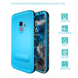 Coque waterproof Bleue Samsung Galaxy S9 Coque Redpepper Waterproof...