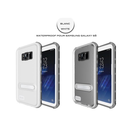 Coque waterproof Pour Samsung Galaxy S8 Blanche