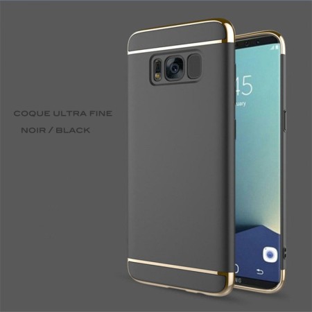 Samsung Galaxy S8 coque Ultra fine 3 en 1 en PC dur Noir Gold