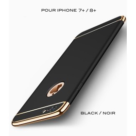 Coque Ultra fine 3 en 1 en PC dur Noir Gold iPhone 7 Plus/8 Plus