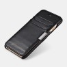 iPhone 6/6S Etui de luxe Card Slot Noir Etui i-carer en cuir vérita...