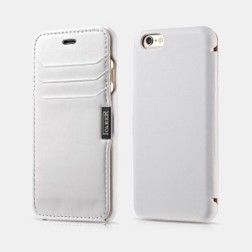 iPhone 6/6S Etui de luxe Card Slot Blanc Etui i-carer en cuir sélec...