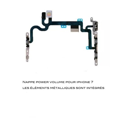 iPhone 7 Nappe power ON/OFF vibreur micro flash Nappe power volume ...