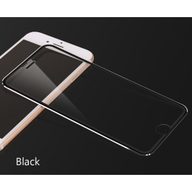 Verre trempé contour en titane Noir haute dureté iPhone 7/8