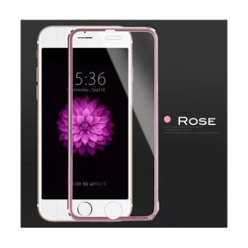Verre trempé contour en titane Rose haute dureté iPhone 7 Plus/8 Pl...