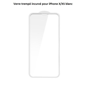 Verre trempé 3D cadre blanc haute dureté pour iPhone X et iPhone XS