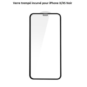 Verre trempé 3D cadre noir haute dureté pour iPhone X et iPhone XS
