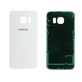 Cache Batterie Vitre arrière pour Samsung Galaxy S6 Edge Blanc