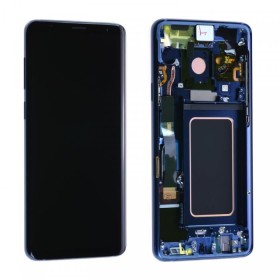 Ecran Complet LCD+Tactile+Châssis Samsung Galaxy S9 G960F Bleu Ecra...