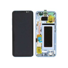 Ecran Complet LCD+Tactile+Châssis pour Samsung Galaxy S8 G950F Bleu...