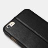 Etui ICARER Noir en cuir Luxury Side open iPhone 6 Plus/6s Plus Etu...