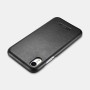 iPhone XR Curved Edge Série Luxury Etui en Cuir Véritable Noir