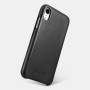 iPhone XR Curved Edge Série Luxury Etui en Cuir Véritable Noir
