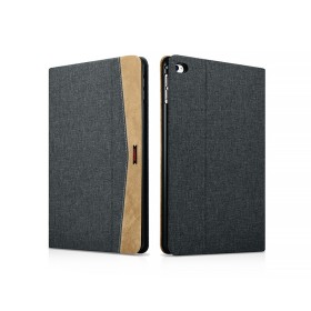 Etui Folio pour iPad mini 4 en tissu et cuir série Erudition Noir E...