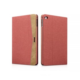 Etui Folio pour iPad mini 4 en tissu et cuir série Erudition Rouge ...