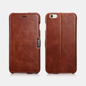 Etui ICARER en cuir Vintage Side open Marron iPhone 6 Plus/6S Plus ...