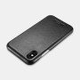 iPhone XS Max Curved Edge Série Luxury Etui en Cuir Véritable Noir ...